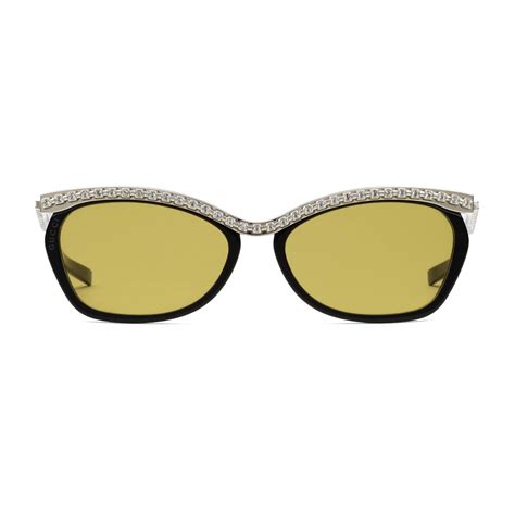 gucci rectangular sunglasses with crystals|Gucci sunglasses price.